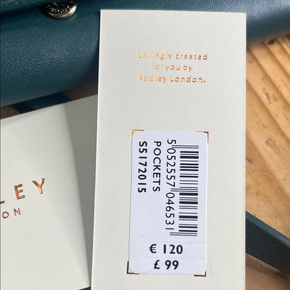 RADLEY LONDON Flapover Phone/credit card crossbody Blue Leather Crossbody Bag - Picture 11 of 12